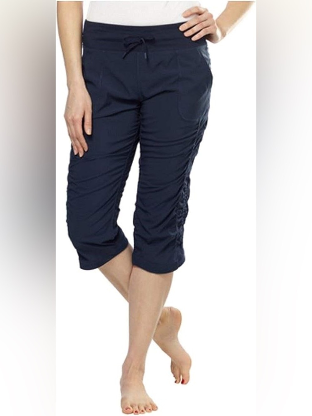 Kirkland Signature Navy Ruched Capri Pants